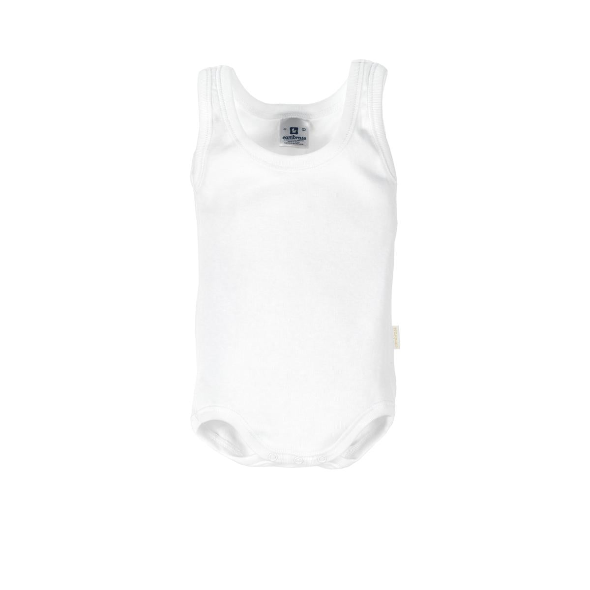 Body desmangado sport en color blanco