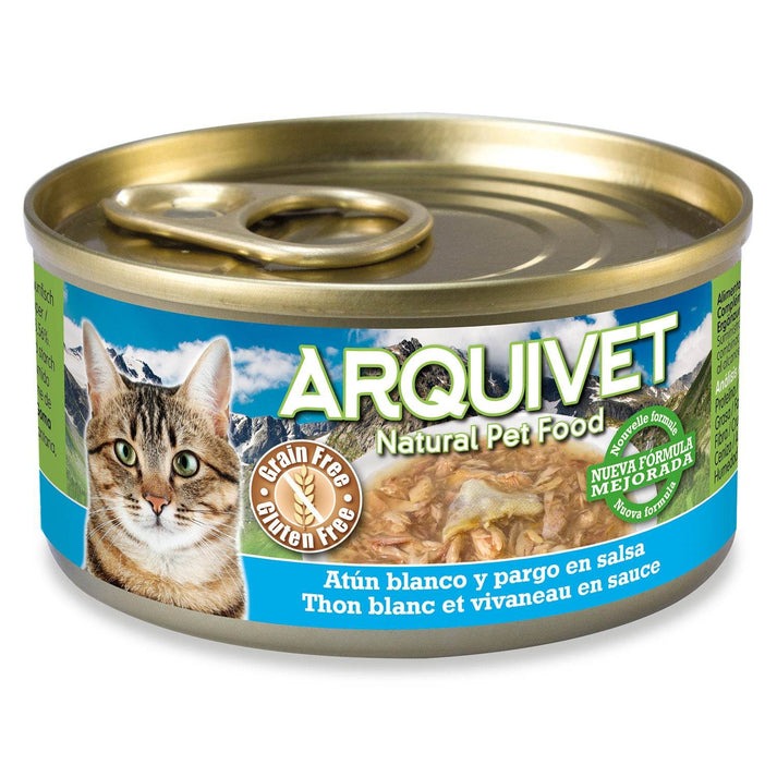 Atún blanco y pargo en salsa Arquivet 80 g Comida húmeda para gatos