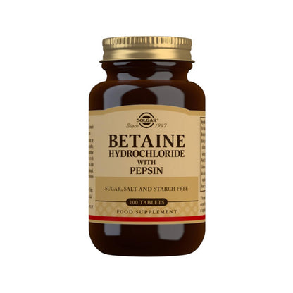 Betaína Clorhidrato con Pepsina, 100 Comprimidos