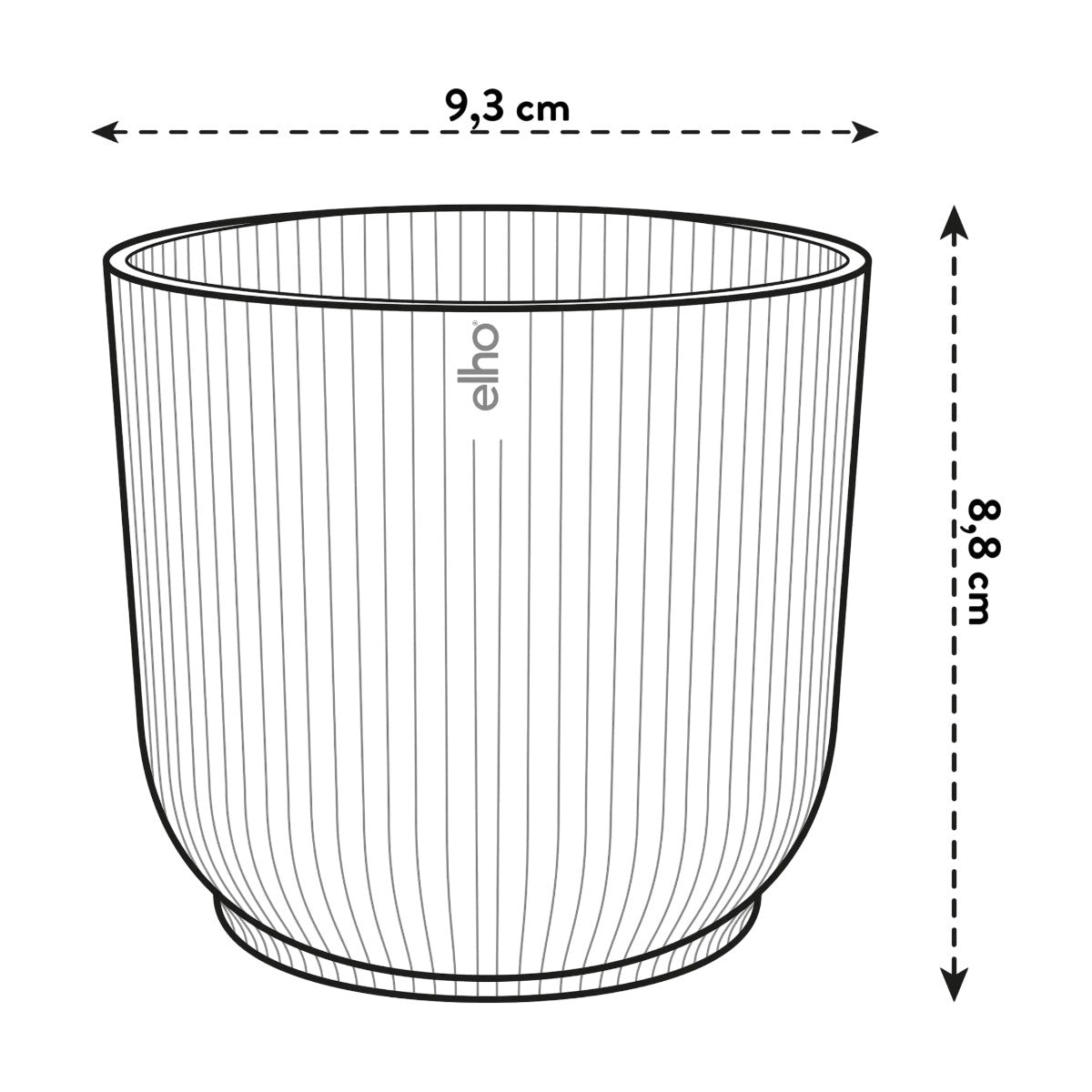 Maceta Verde Helecho Vibes Fold Round Mini Elho 9cm 100% reciclado