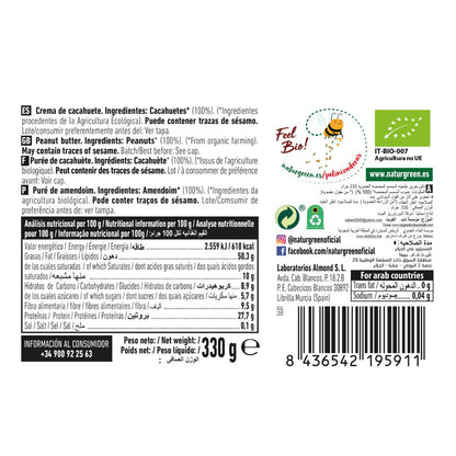 Crema de Cacahuete Bio NaturGreen 330g