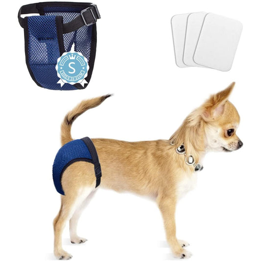 Pañales para Perros, Pantalones Protectores Lavables con 3 Toallas Sanitarias, Calzoncillos Higiénicos Nobleza Talla M