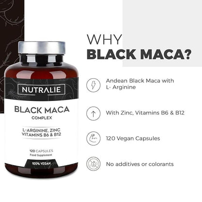 Pack 2x Nutralie Maca negra andina complex + vitaminas B6 + B12, 120 cápsulas