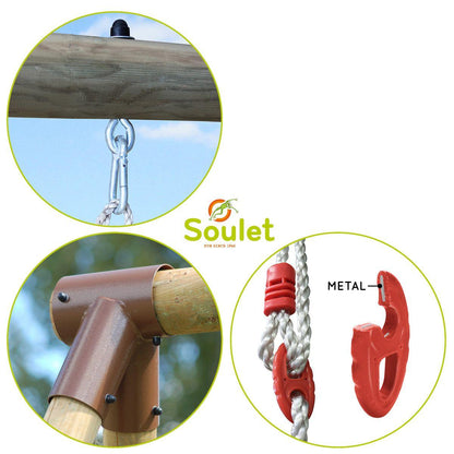 Columpio de madera Alizee con dos asientos Soulet
