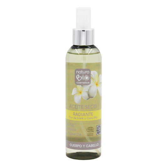 Aceite Seco Radiante Flor De Tiare & Coco Bio, NaturaBio Cosmetics, 200 ml