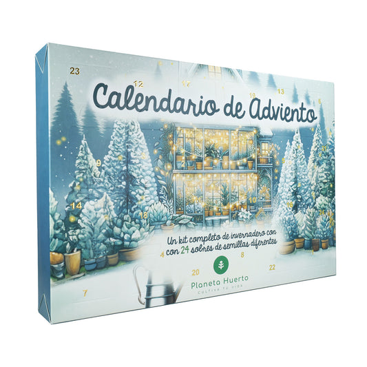 Calendario de Adviento de semillas con mini invernadero Planeta Huerto