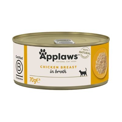 Comida húmeda para gatos natural grain free Lata Pechuga de pollo - Applaws Cat 70g
