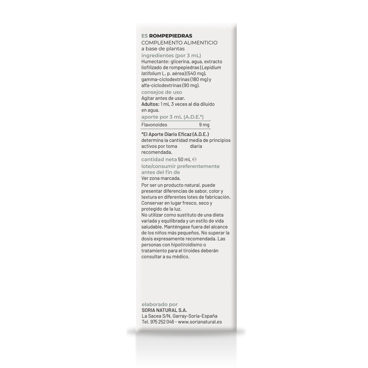 Pack X2 Extracto de Rompepiedras Soria Natural, 50 ml