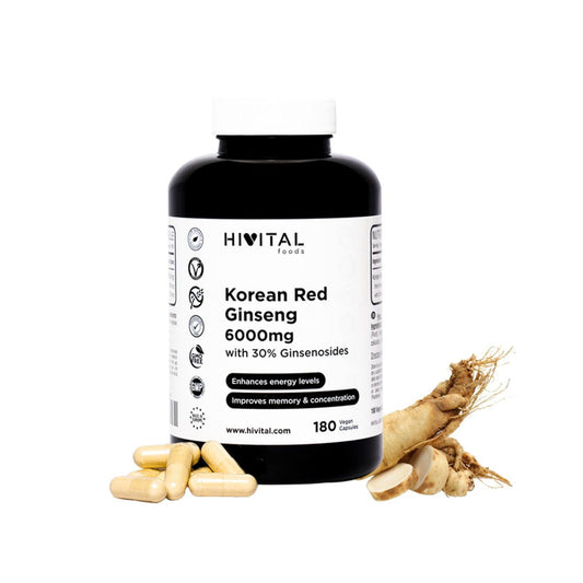 Panax ginseng rojo coreano Hivital 180 cápsulas
