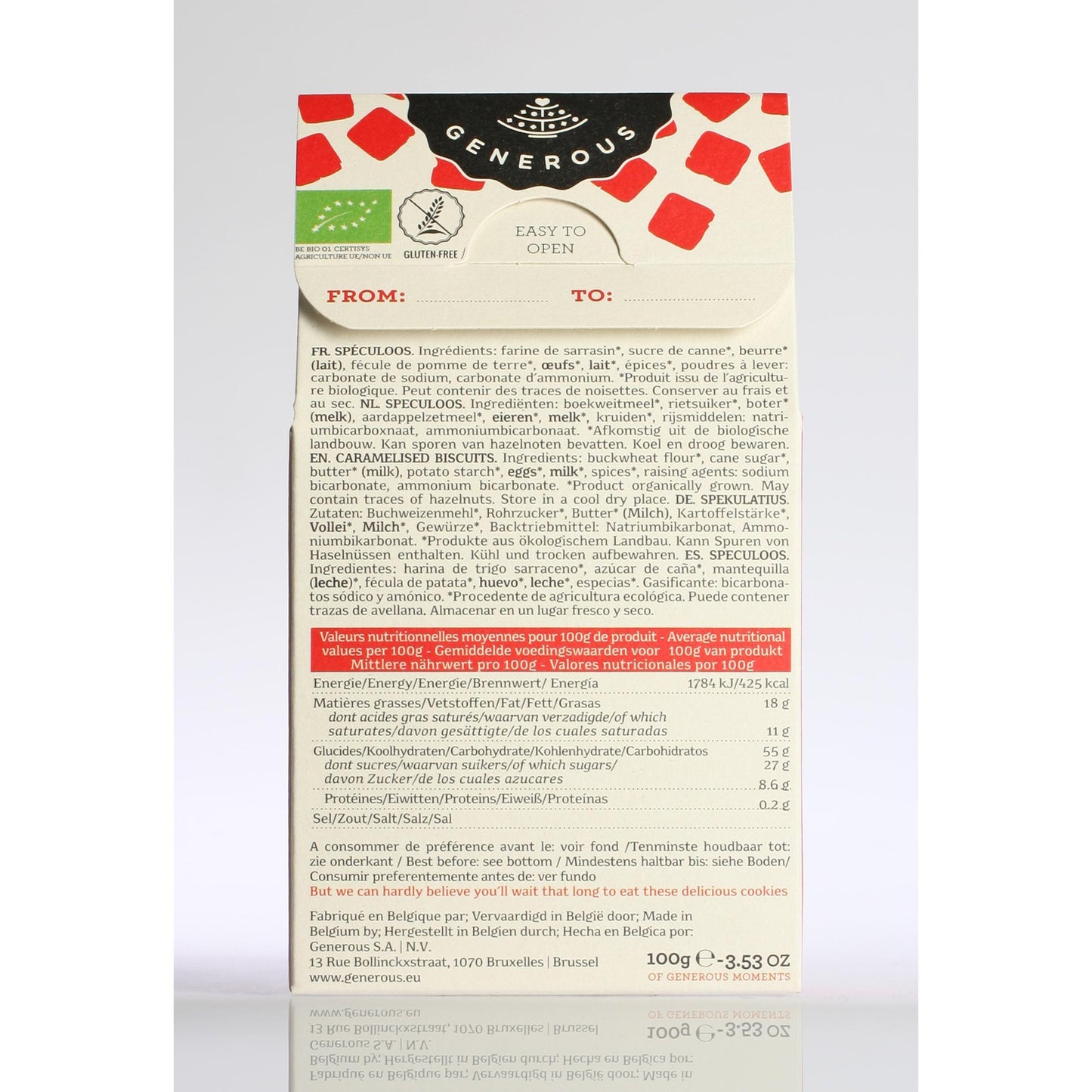 Galletas Sylvain Speculoos sin Gluten Generous 100 g