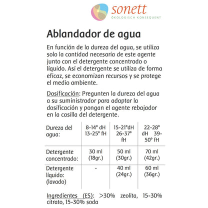Rebajador dureza agua Sonett 500g