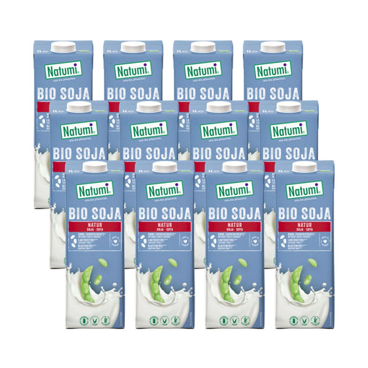 Pack 12 L Bebida de Soja bio Natumi