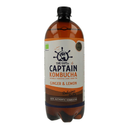 Bebida Kombucha BIO Jengibre y Limón Captain Kombucha 1 L