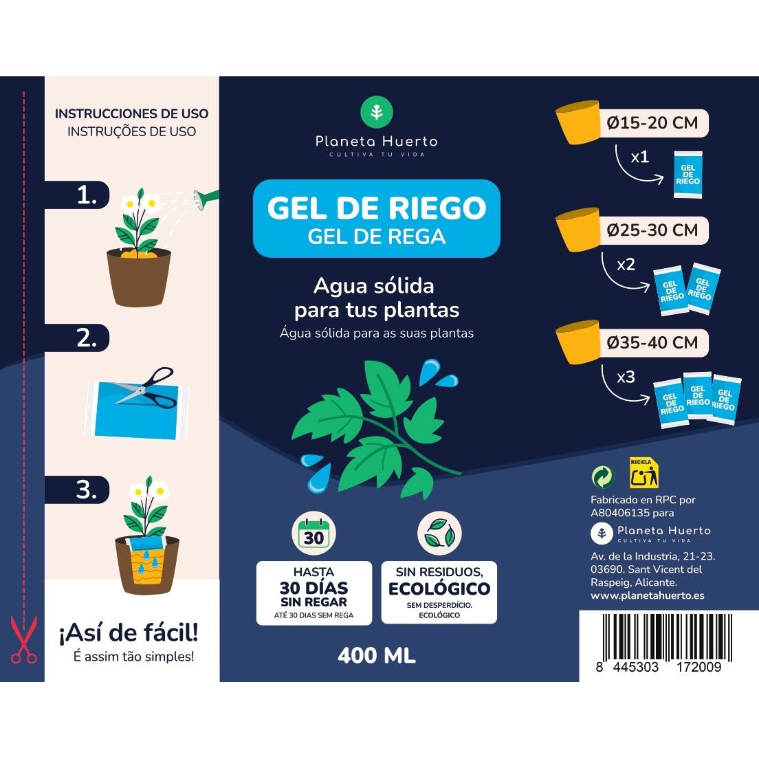 Pack 5 x Gel de Riego Planeta Huerto 400 ml