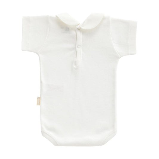 Body con cuello y manga corta beige Cambrass talla 3