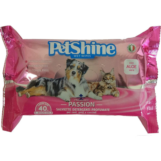 Porrini Toallitas Higiene Perro/Gato, Pasión, 40 uds