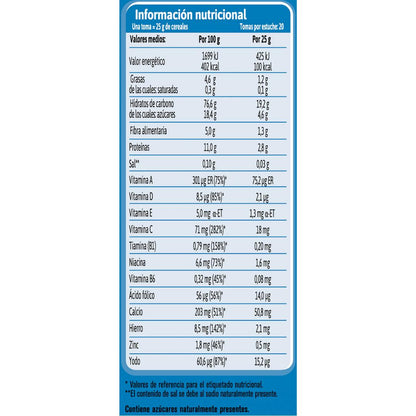 Papilla de 8 cereales 0% azúcares añadidos Gerber 475 g