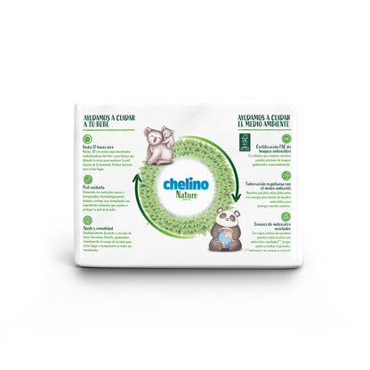Pack ahorro Pañales T2 3-6 kg Chelino Nature 112 Uds