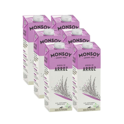 Pack 6 uds Bebida Arroz bio Monsoy 1L