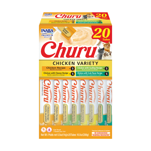Churu Variedades de pollo Snack cremoso para gatos 20x14 g