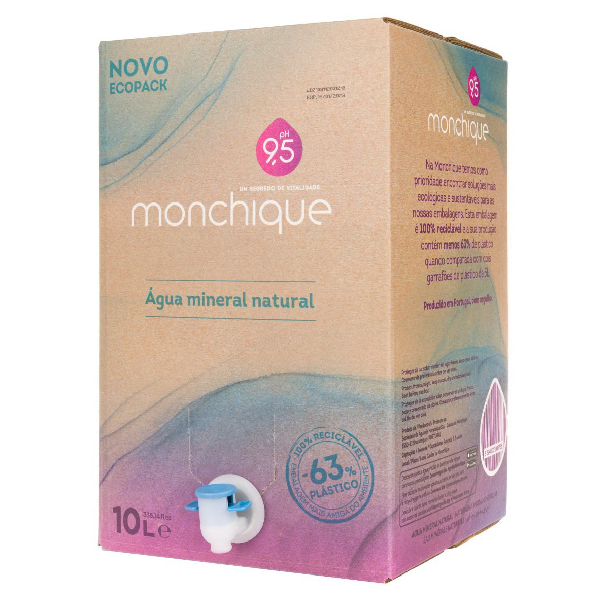 Agua Alcalina 9,5 Monchique Bag in box 10 L
