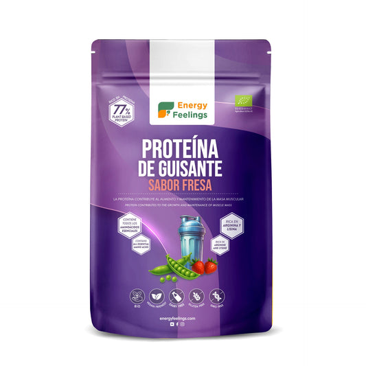 Proteína de guisante sabor fresa eco Energy Feelings 500 g XL Pack