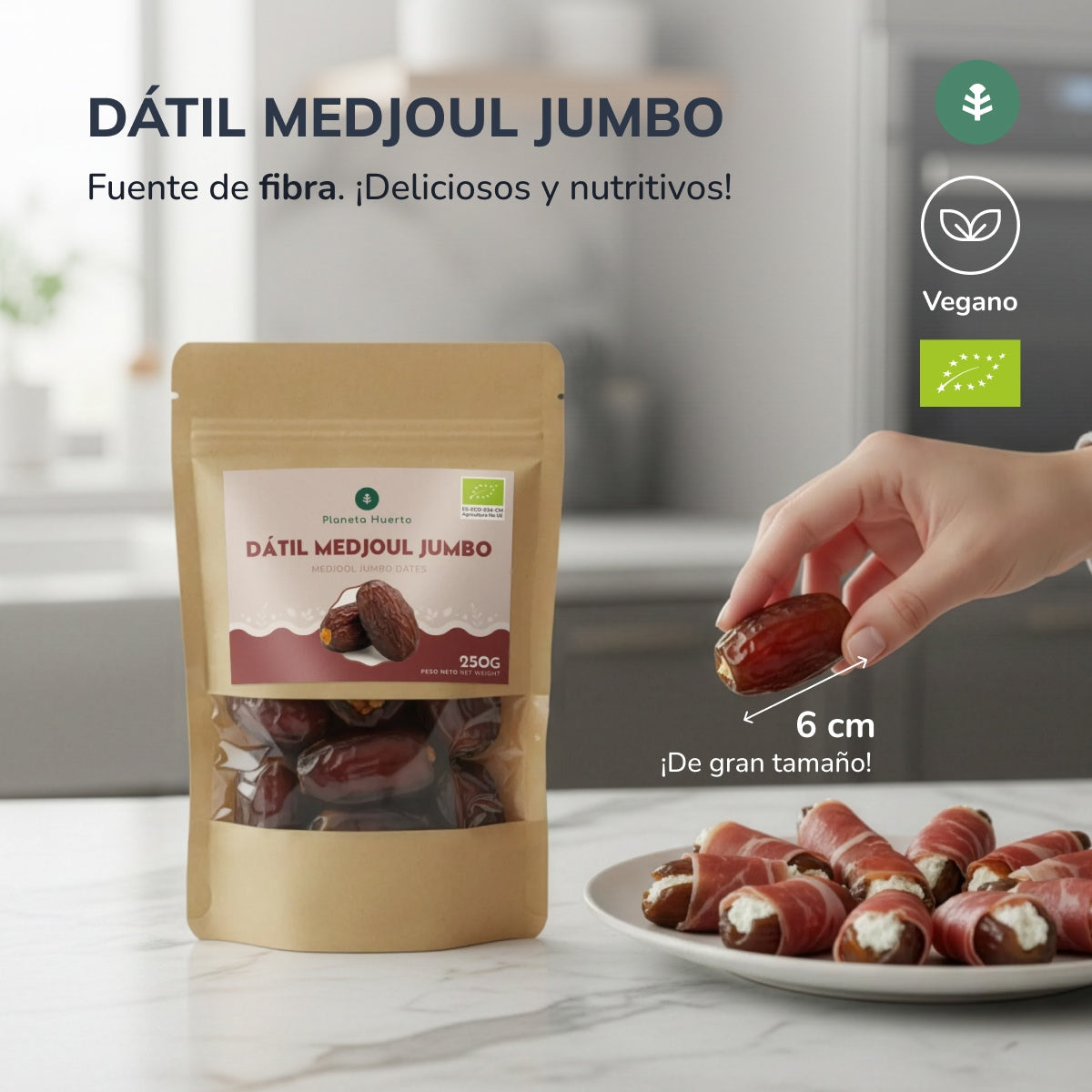 Dátil medjoul jumbo ECO Planeta Huerto 500 g