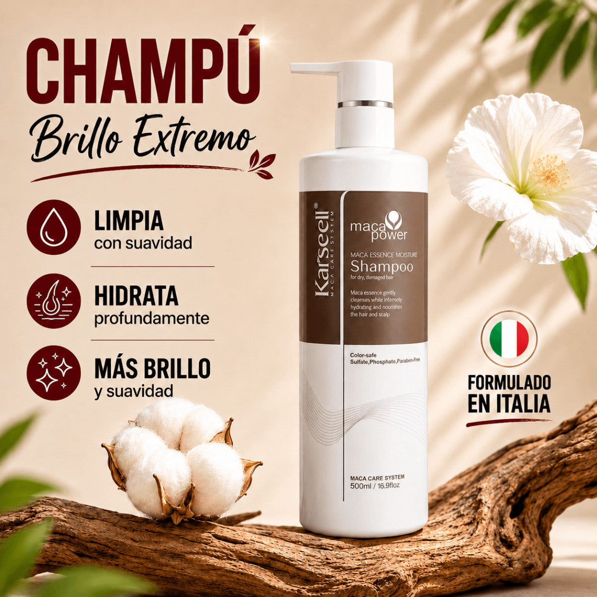 Champú Maca Essence Karseell 500 ml