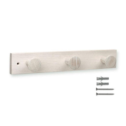 Colgador fresno 3 pomos con textura