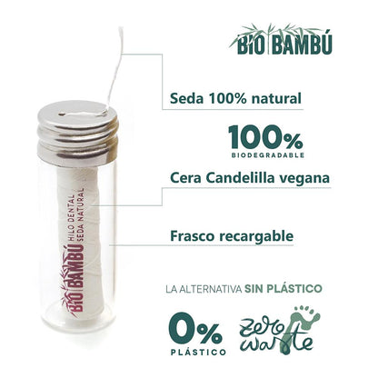Hilo dental cera vegetal Bio Bambú