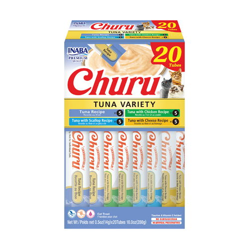 Churu Variedades de atún Snack cremoso para gatos 20x14 g