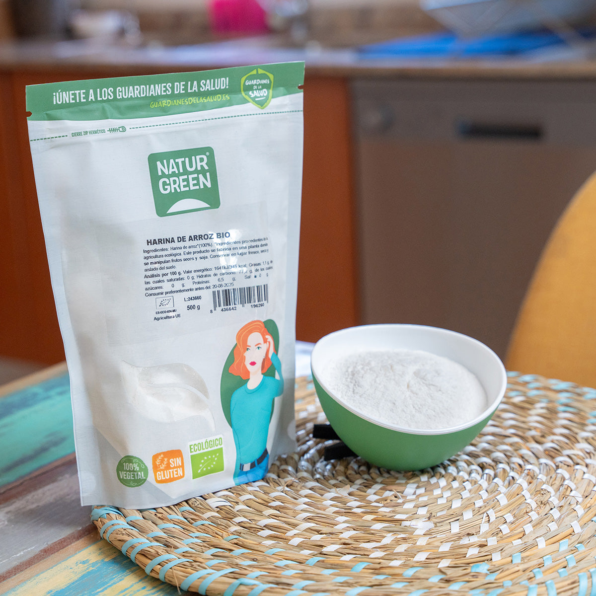 Harina de Arroz Sin Gluten NaturGreen 500g