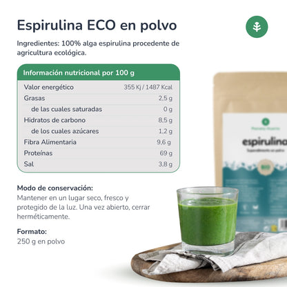 Espirulina en polvo ECO Planeta Huerto 200 gr
