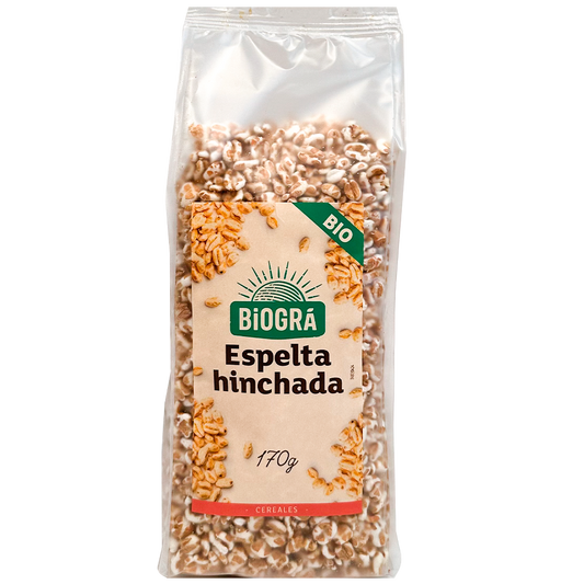 Espelta Hinchada Sin Azúcar y Sin Miel BIO Biogra, 170 g