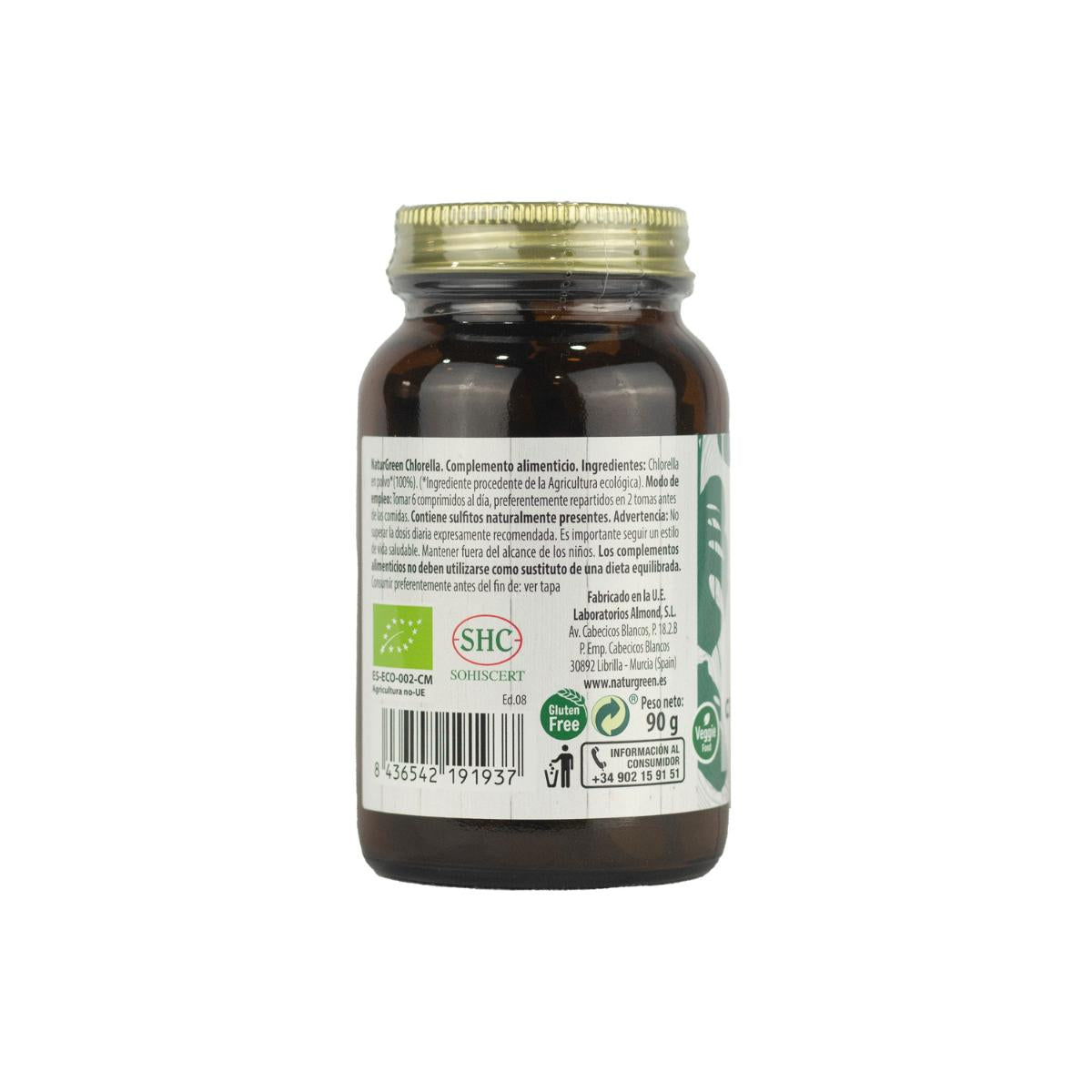 Chlorella Vita Superlife Naturgreen 180 comprimidos, 90 gr
