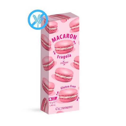 Macaron SIN Gluten Fresa Cuorenero 42g