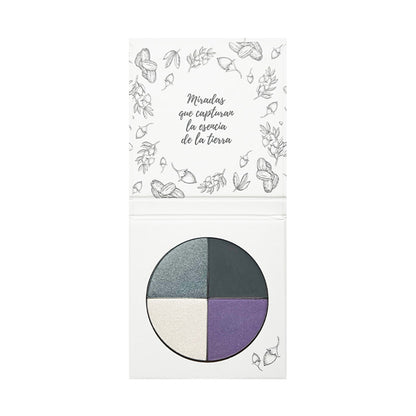 Sombra Ojos 4 Colores 01 Gotico Barcelona  Con Aceite de Jojoba y Rosa Mosqueta, NaturaBio Cosmetics 4 x 1,6g