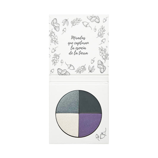 Sombra Ojos 4 Colores 01 Gotico Barcelona  Con Aceite de Jojoba y Rosa Mosqueta, NaturaBio Cosmetics 4 x 1,6g