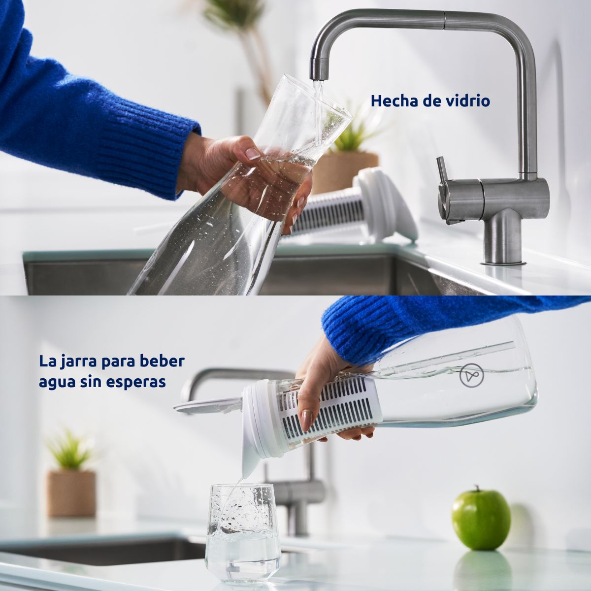 Jarra filtrante de cristal PitcherPro Tappwater 1,4 l