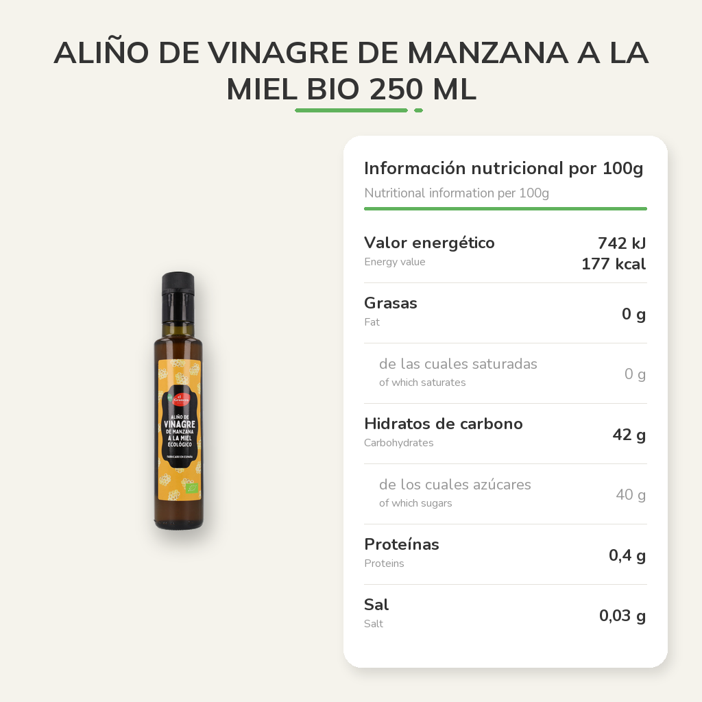 Información nutricional