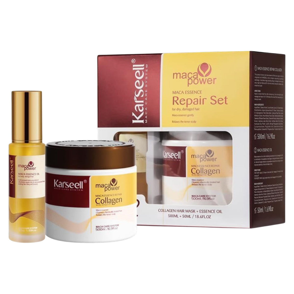 Set Mascarilla Colágeno + Aceite Karseell 500ml + 50ml