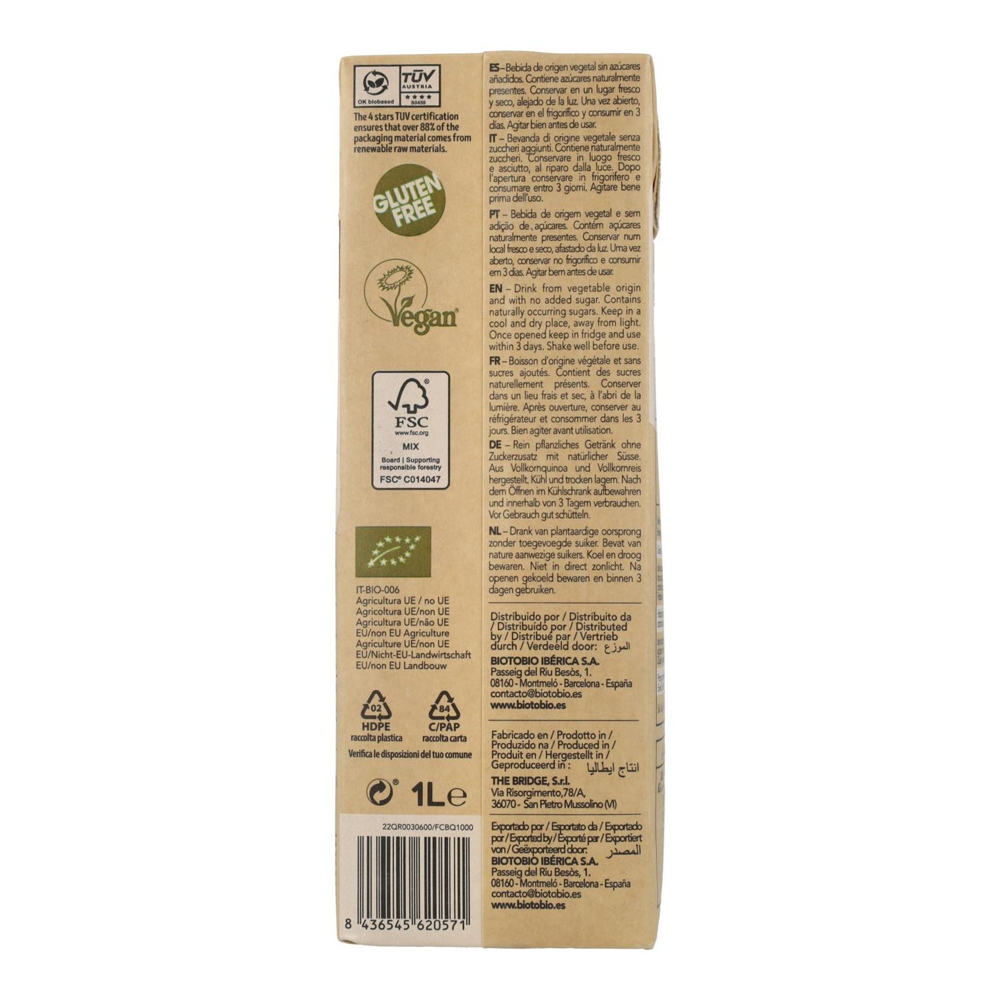 Bebida de Quinoa Real® y Arroz 1 L