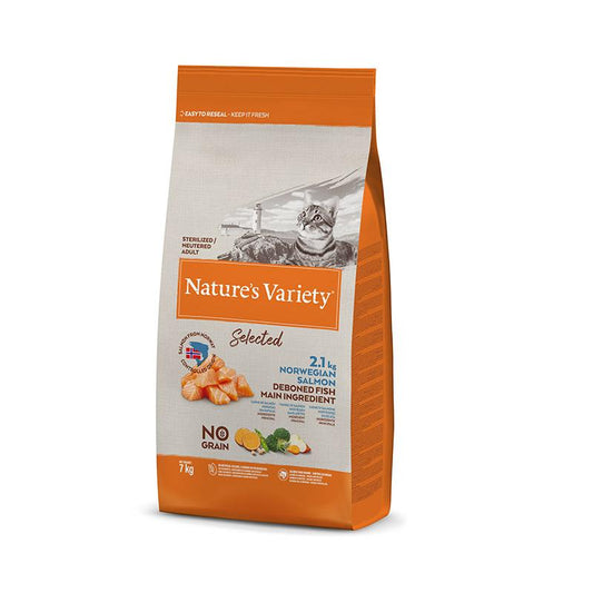 Nature's Variety Feline Adult selected Esterilizado Salmon 7kg