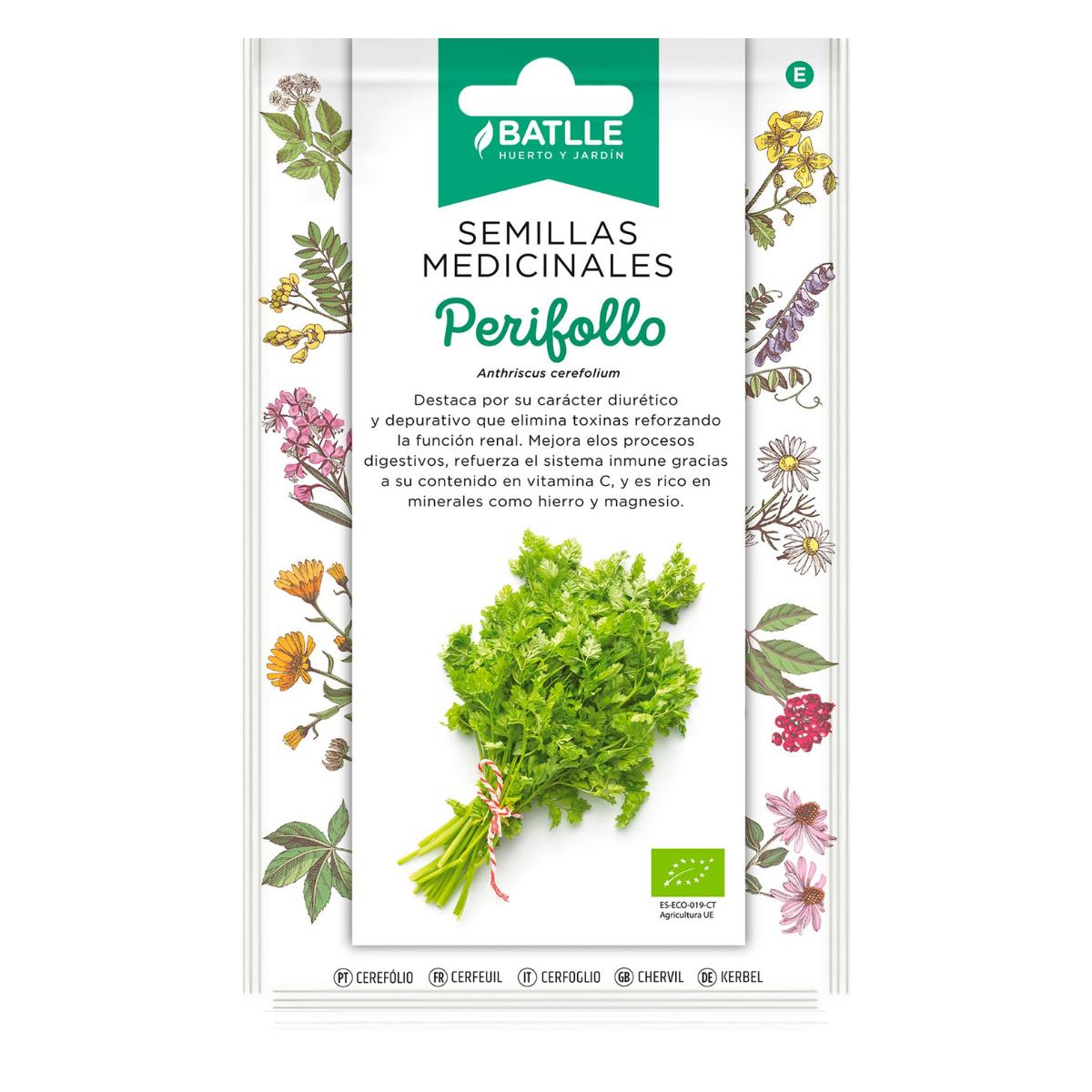 Semillas medicinales ecológicas de Perifollo Batlle