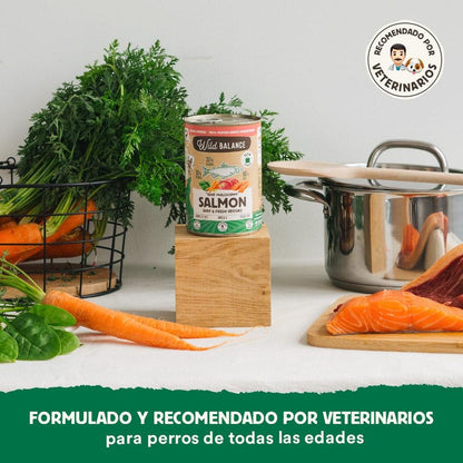 Pack Salmón y Ternera barf para perros 6x400 g Wild Balance
