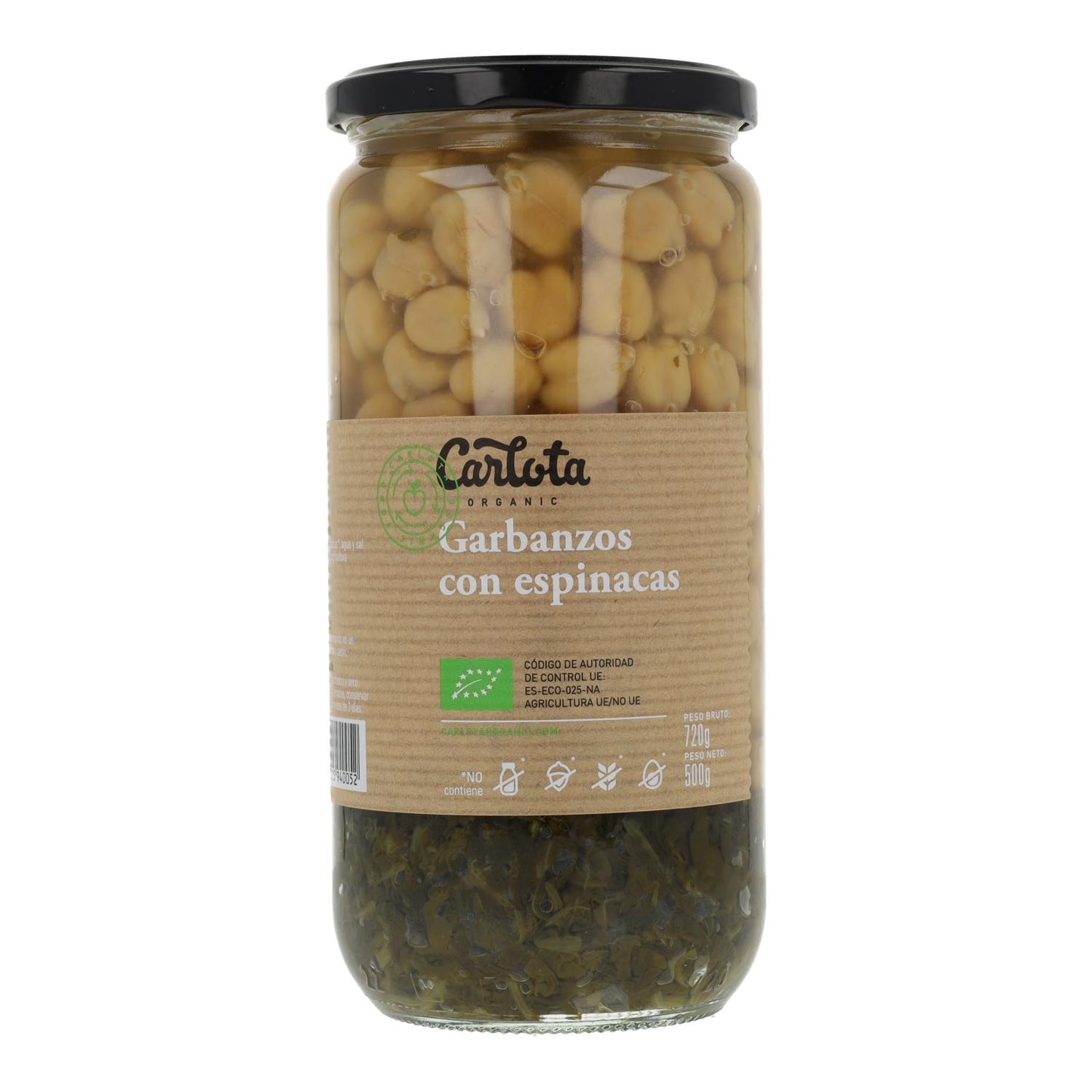 Garbanzos con Espinacas Carlota 720 g