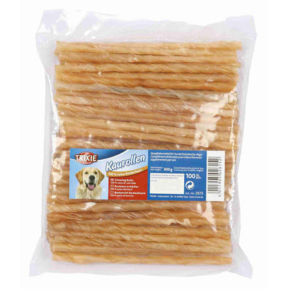 Trixie 100 Rollitos Prensados Piel Natural,12cm