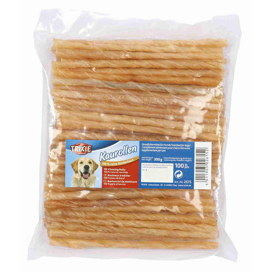 Trixie 100 Rollitos Prensados Piel Natural,12cm