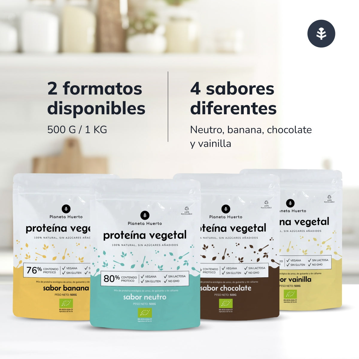 Proteína vegana ECO 73% chocolate Planeta Huerto  1Kg