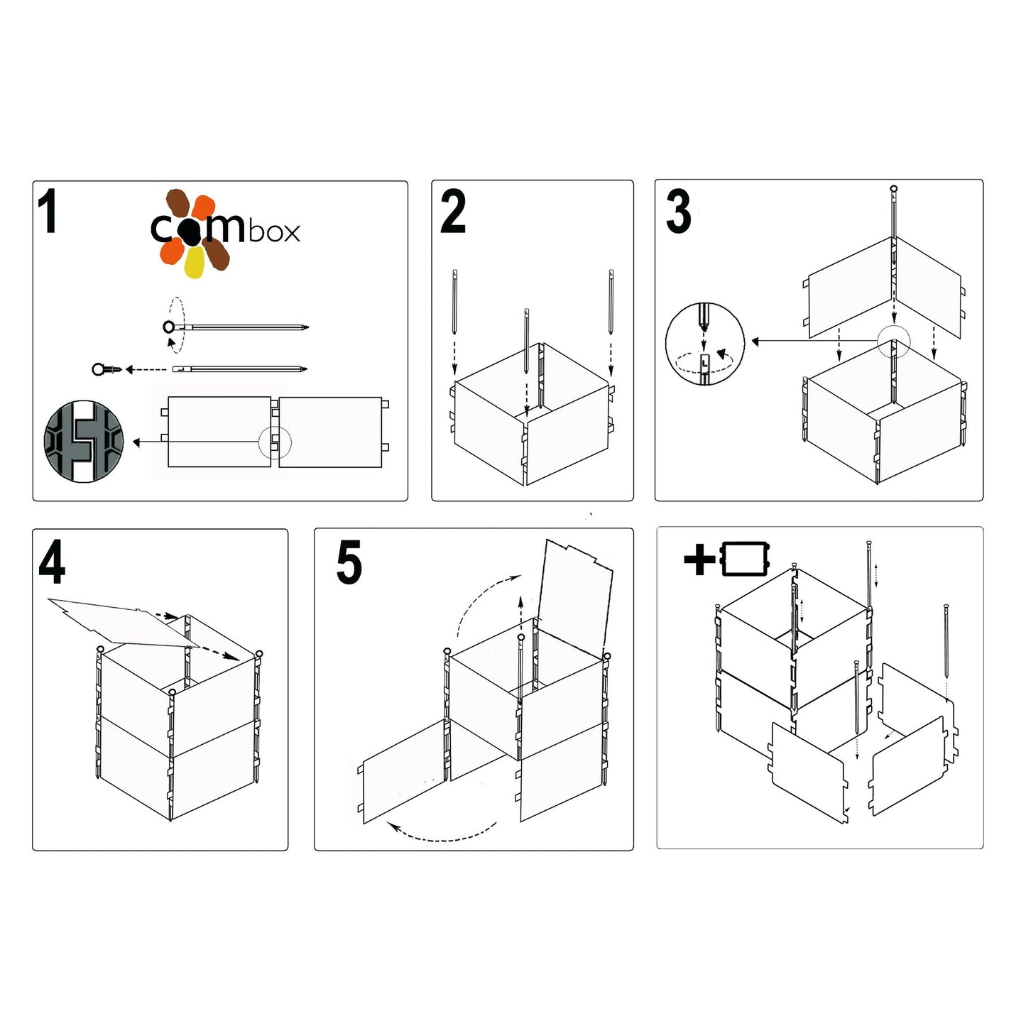 Compostador modular Combox 150 L
